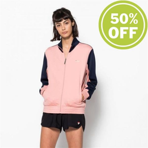 Fila Joye Track Track Women's Track Jacket - Rose/Black,NZ 950-93820